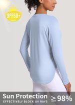 Women's Sun Shirts UPF 50+ UV Protection Long Sleeve Rash  Lightweight Quick Dry SPF Hiking Tops - Image 2
