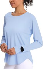 Women's Sun Shirts UPF 50+ UV Protection Long Sleeve Rash  Lightweight Quick Dry SPF Hiking Tops