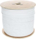 Twisted 3 Strand Polypropylene Rope (White, 3/4 Inch, 600 Feet) - Waterproof and Floats in Water