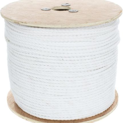 Twisted 3 Strand Polypropylene Rope (White, 3/4 Inch, 600 Feet) - Waterproof and Floats in Water