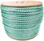 Twisted 3 Strand Polypropylene Rope (Cobalt Blue, 3/4 Inch, 600 Feet) - Waterproof and Floats in Water